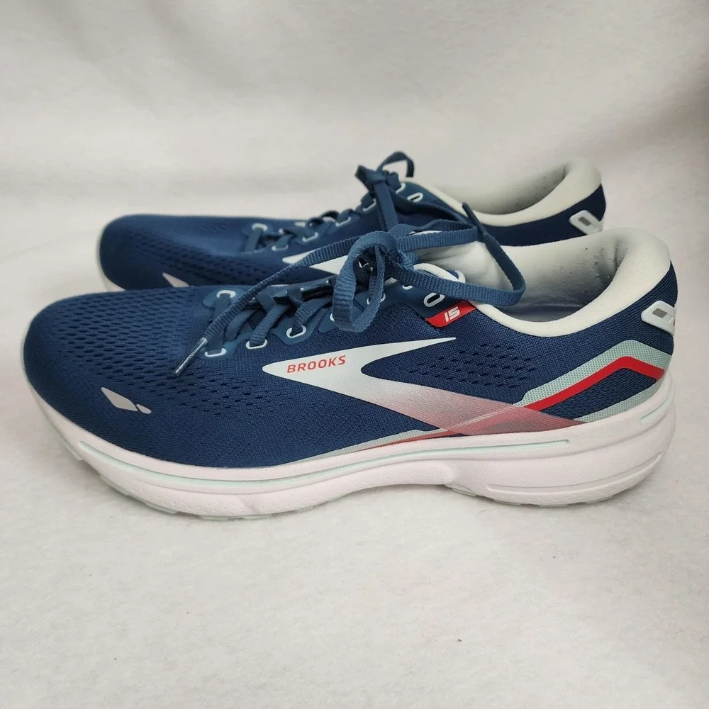 Brooks Ghost 15 1203801B497 Womens US 10.5 B Sneaker Blue Athletic Running Shoes